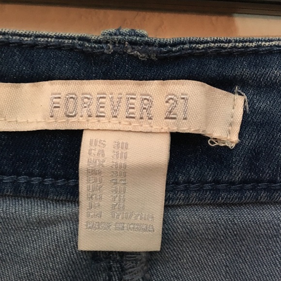Forever 21 Blue Jeans Skinny Denim F21 Stretch Mid Rise Beverly Light Wash Sz 30 - Picture 3 of 6